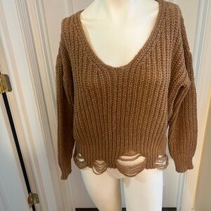 Cozy Brown Knit Sweater